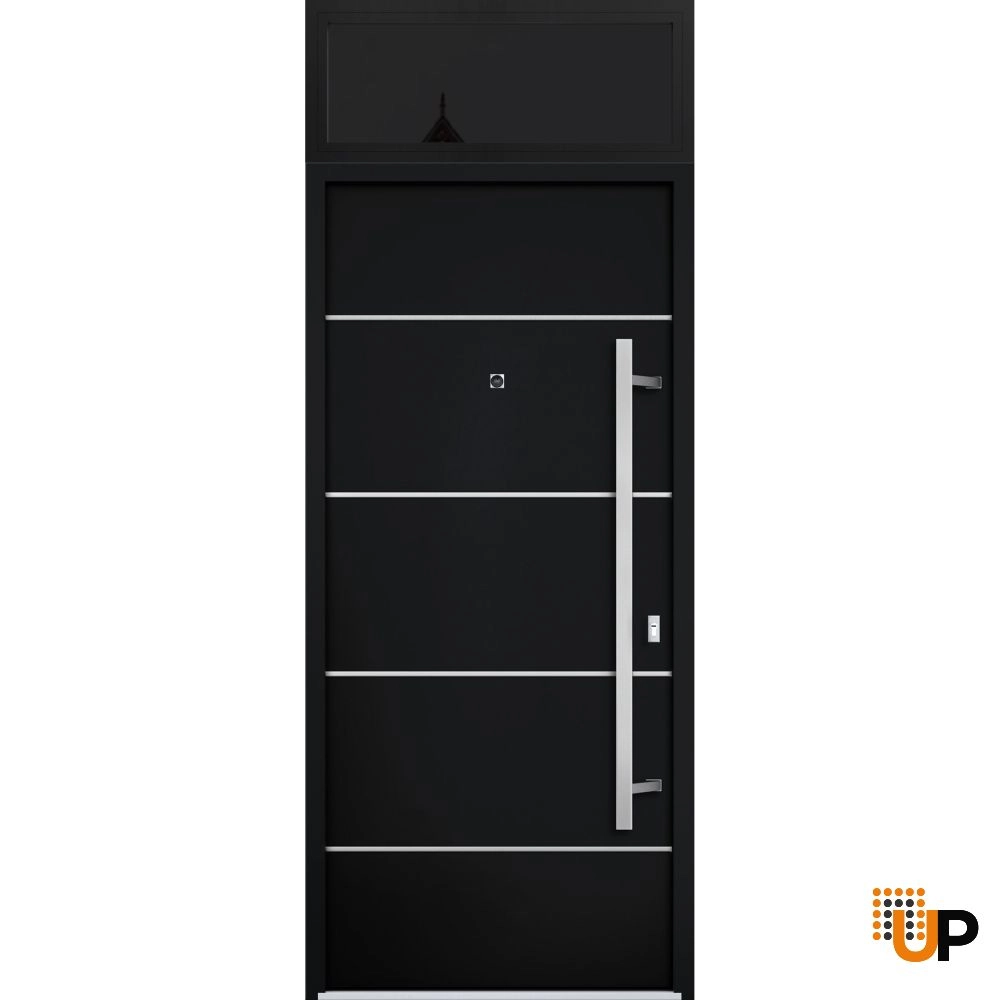 Single swing metal-aluminum modern exterior door | Deux 6083 Black | 36 x 96 photo#1