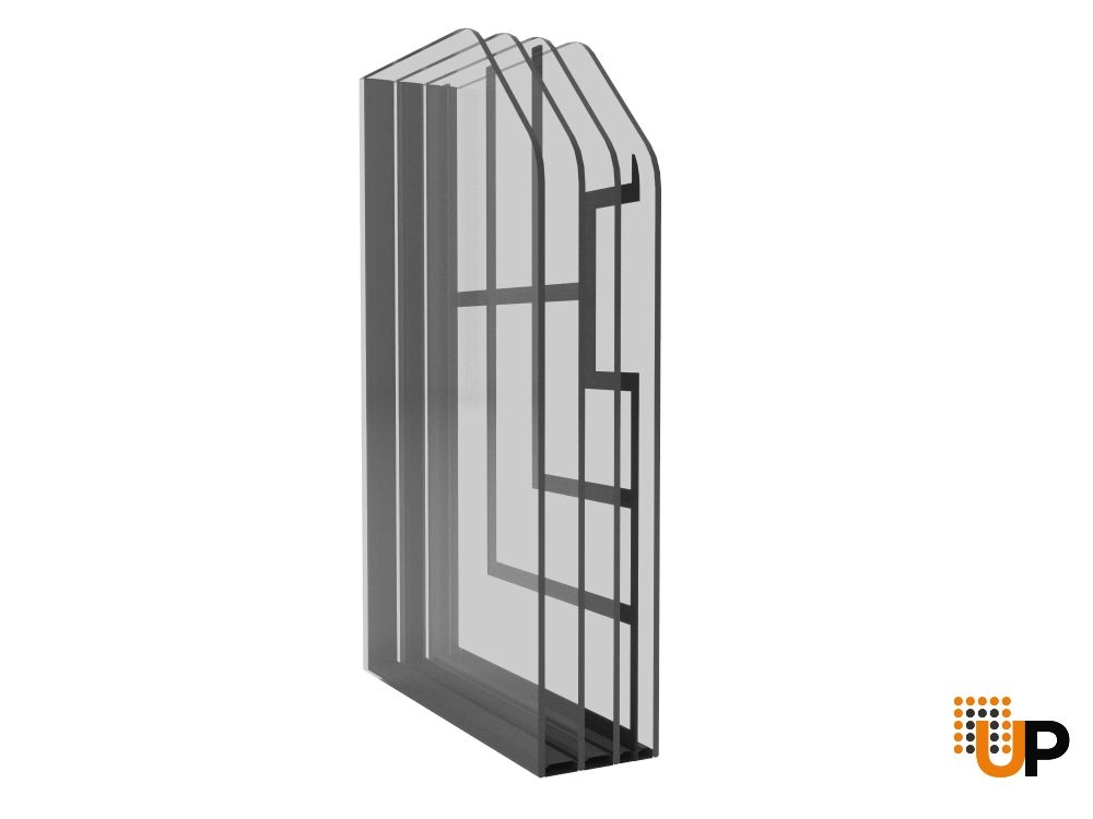 Single swing wrought iron modern exterior door with triplex glass | Iron 1688 Black | 52 x 96 (36+16 x 80+16) photo#5