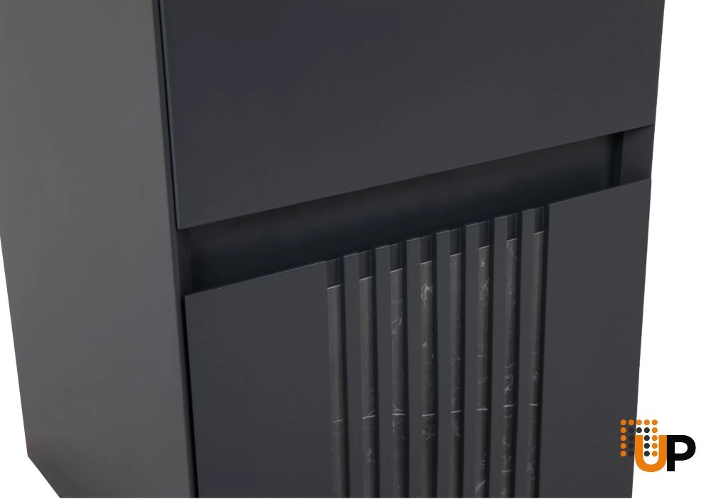 Side Vanity Cabinet MANHATTAN Collection Black Color 14" photo#3
