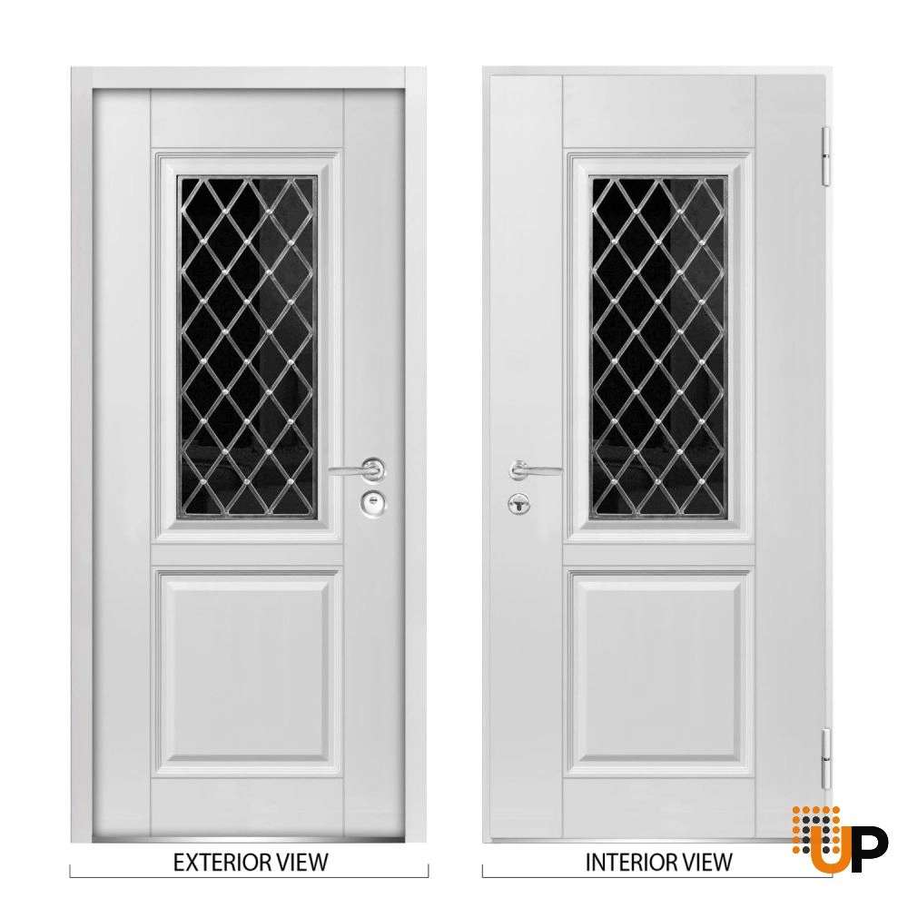 swing exterior door with triplex | Ballucio 1709 Black | 36 x 80 photo#4