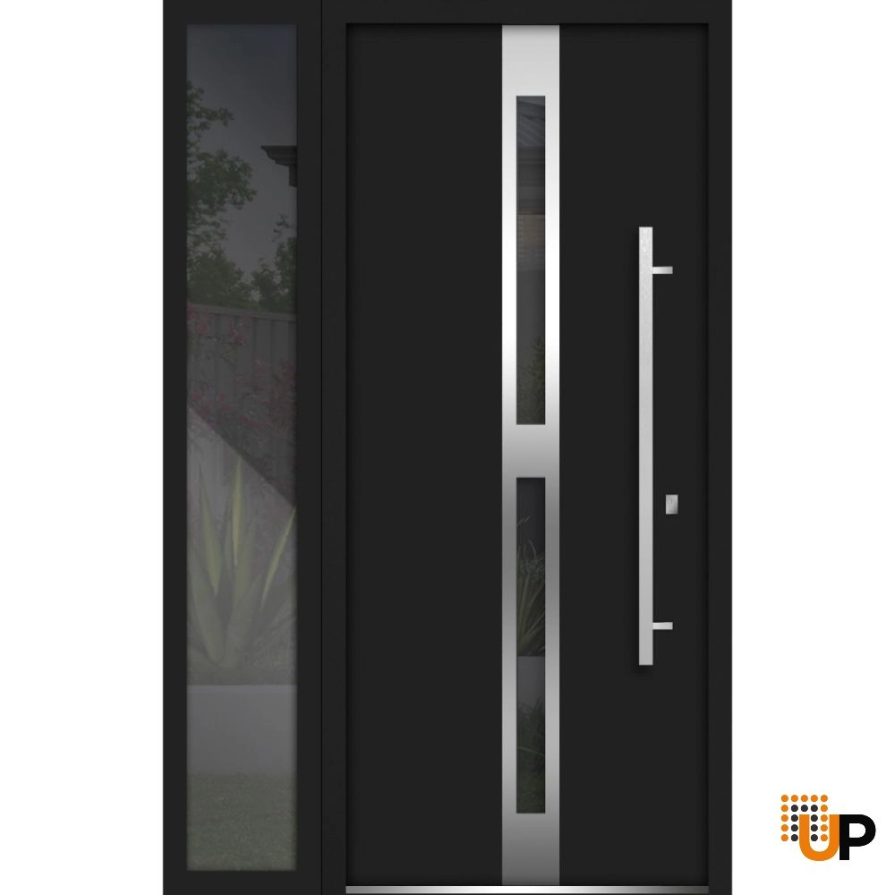 Metal Side Lite for Entry Door Black-14" x 82" photo#2