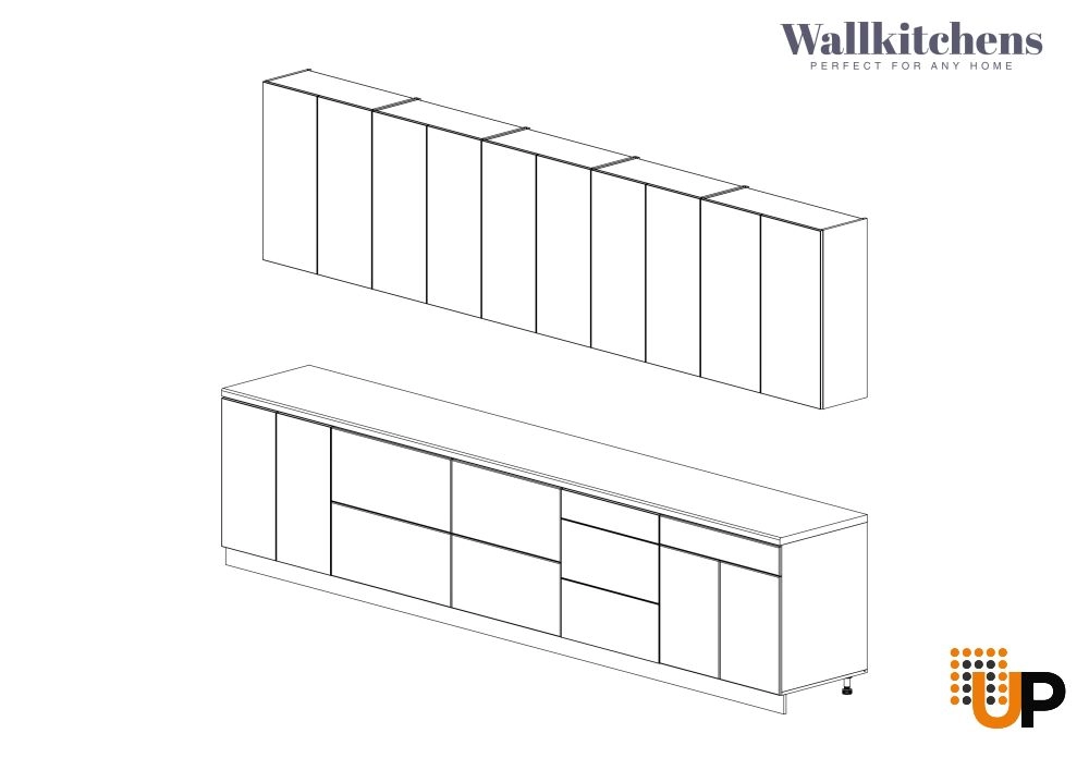 Kitchen Signature Collection White Matte Color Base Size 13Ft Wide photo#5
