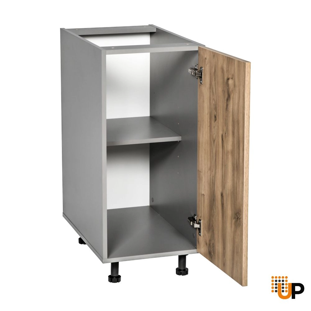 24" Base Cabinet High Single Door with Natural Teak door photo#2