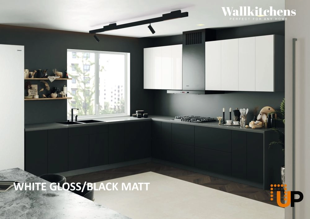 Kitchen Prodigy Collection Black & White Gloss Color Base Size 11Ft Wide photo#3