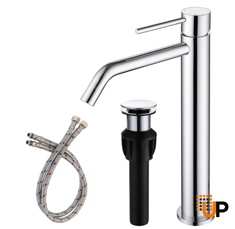 Stainless Steel Vessel Sink Faucet, Single Handle Bathroom Faucet for Sink 1 Hole, Lavatory Vanity Tap photo#1