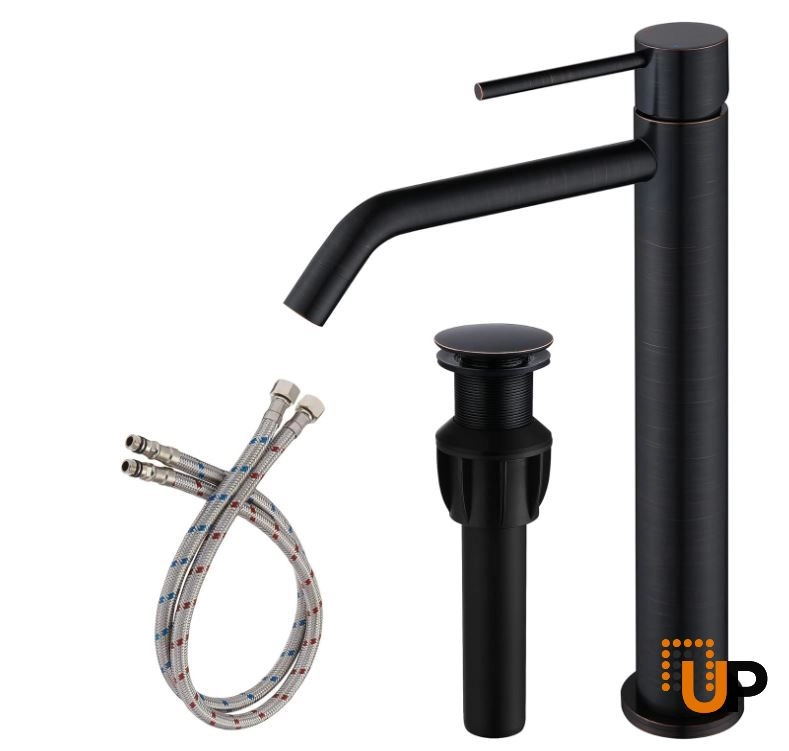 Oil Rubbed Bronze Vessel Sink Faucet, Single Handle Bathroom Faucet for Sink 1 Hole, Lavatory Vanity Tap photo#1