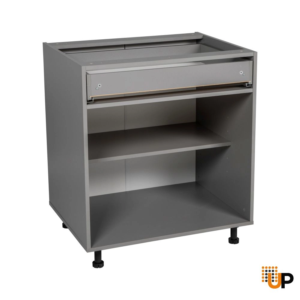 24" Base Cabinet Double Door Single Drawer Grey photo#1