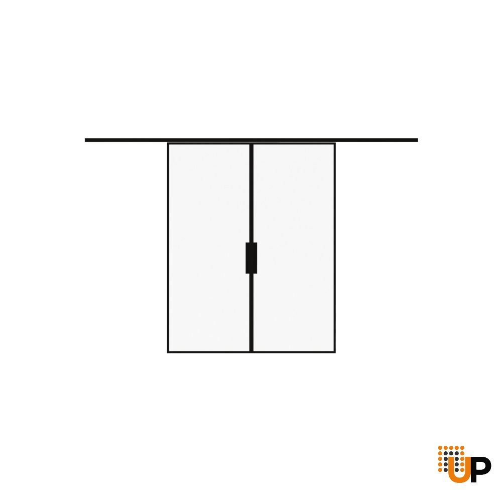 Lumo 1800 interior hidden barn double door 56x96 (2* 28x96) black aluminum Photo #1
