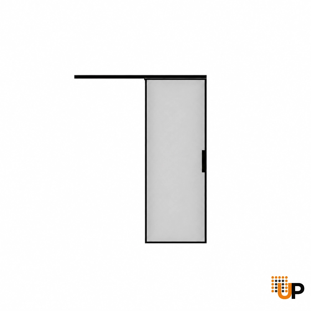 Lumo 1900 interior hidden barn door 32x80 black aluminum Photo #1
