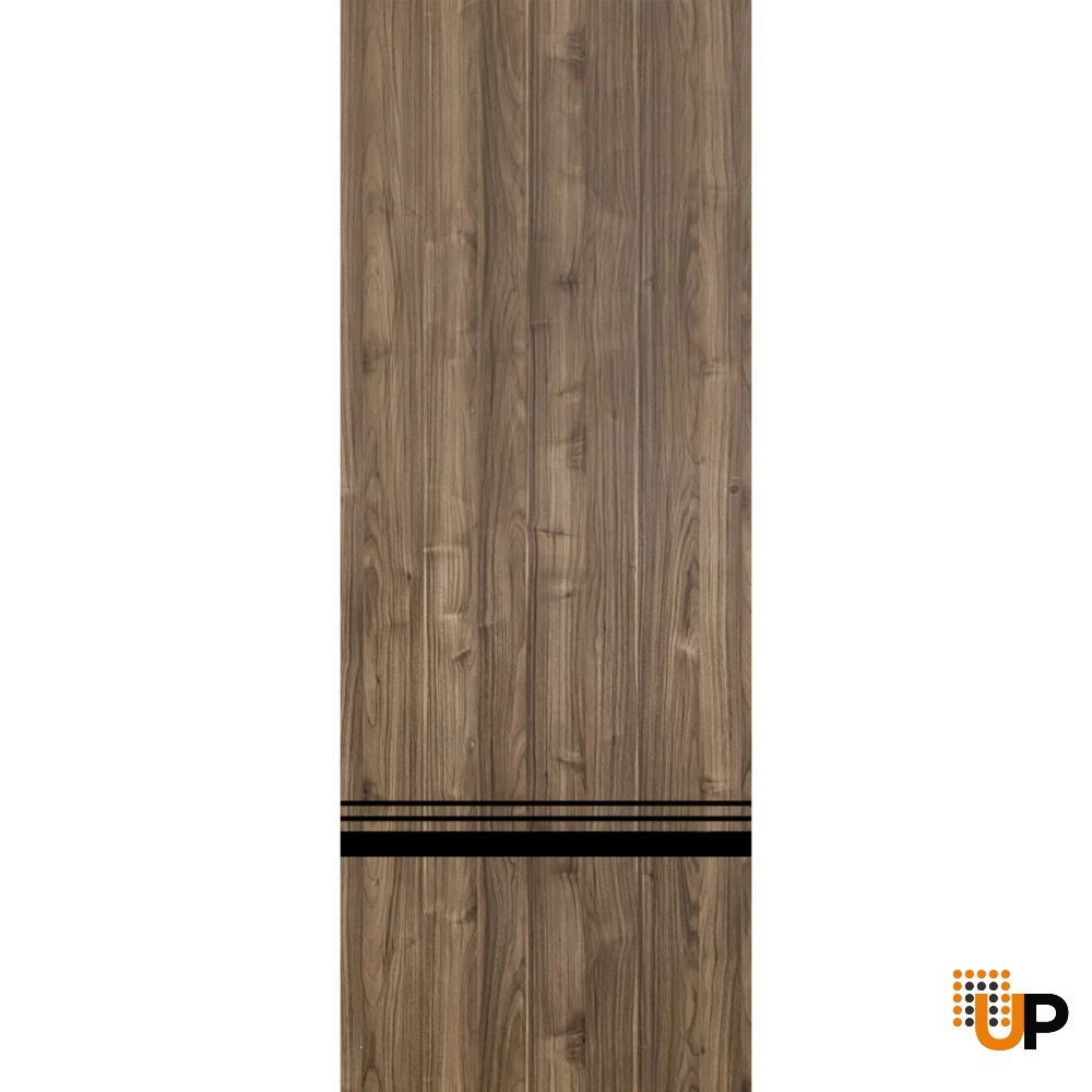 Single solid wood with honeycomb modern interior door slab | Planum 0012 Walnut | 18 x 80 photo#1