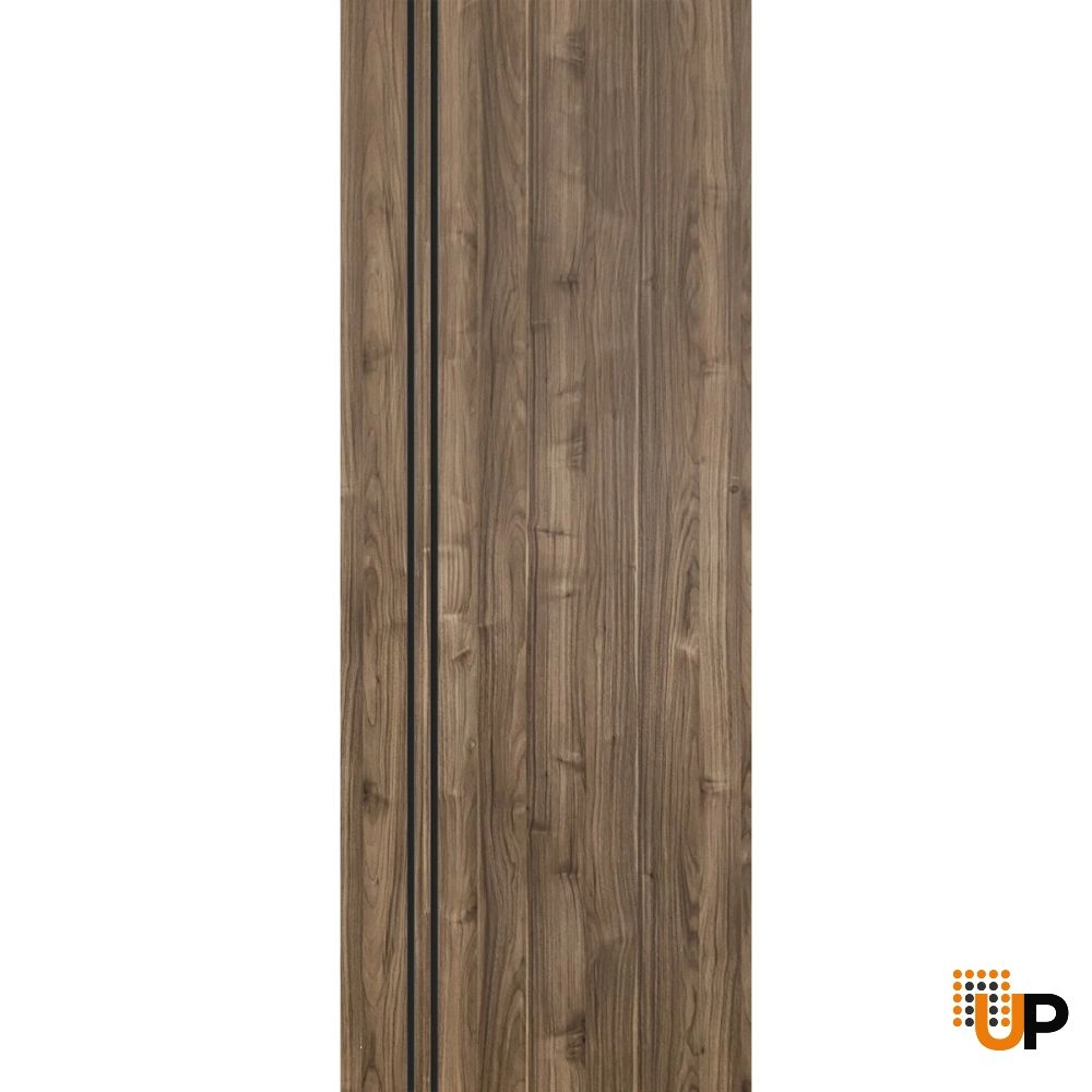 Single solid wood with honeycomb modern interior door slab | Planum 0016 Walnut | 18 x 84 photo#1
