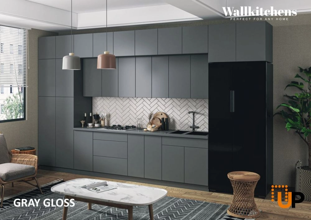 433-MODERN DOOR-15x6-GRAY GLOSS DLM photo#2