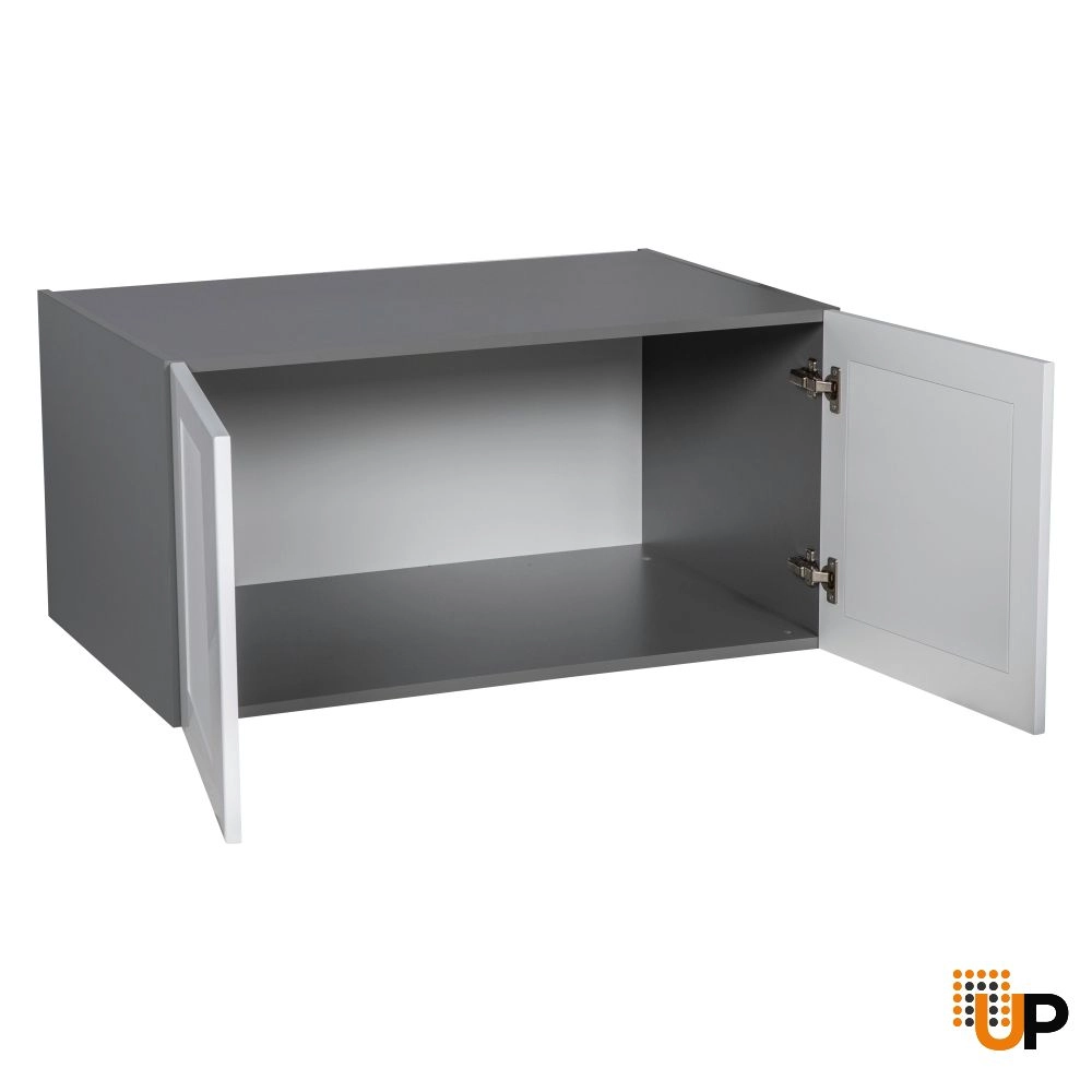 24" x 15" Wall Cabinet-Double Door-with Shaker White Matte door photo#2