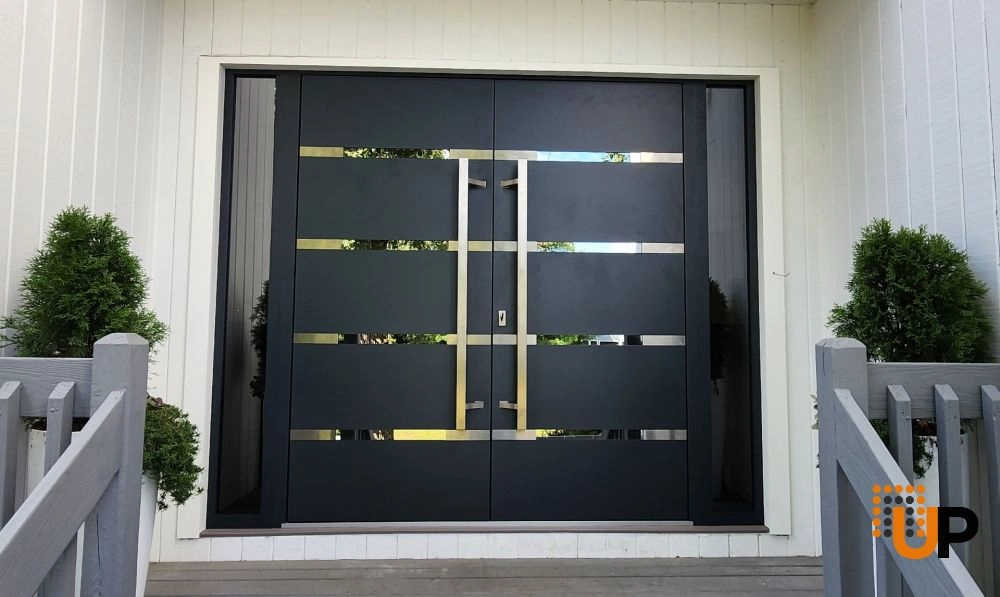 Silver Handle for exterior door 1000 photo#2