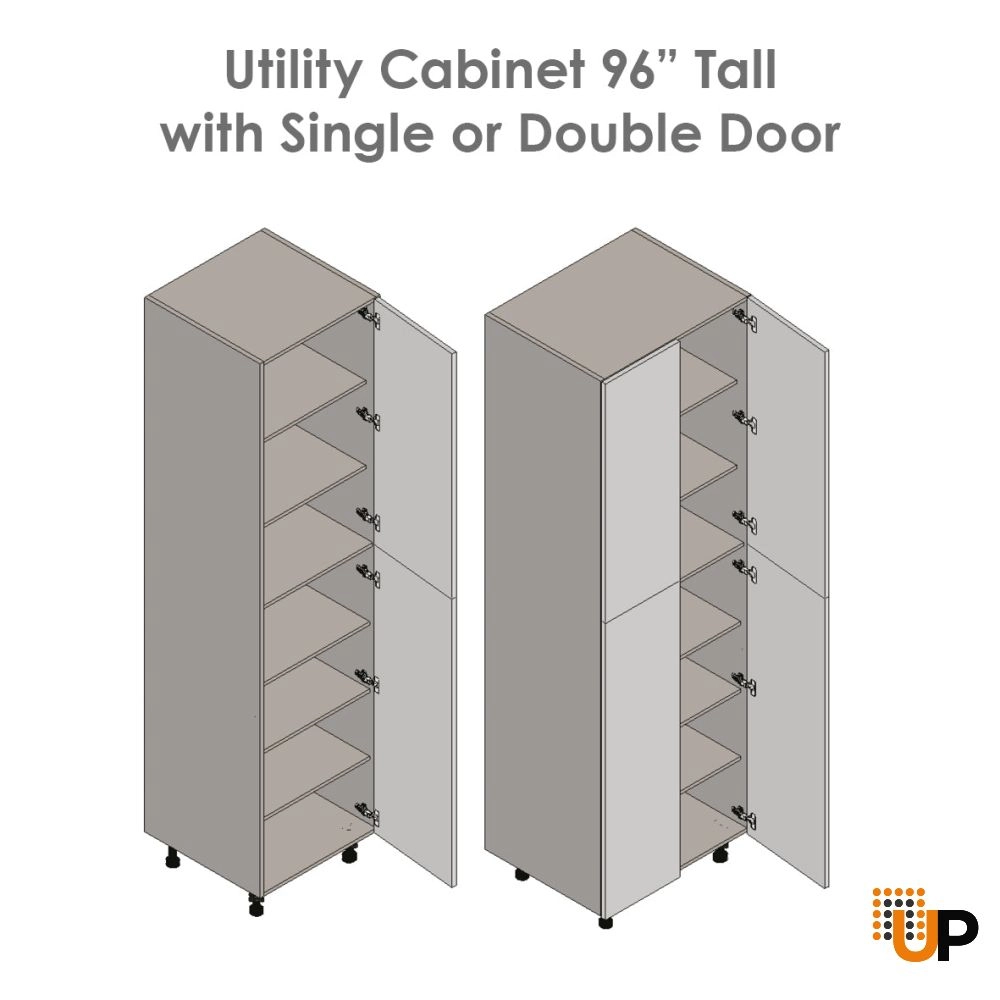 36" x 96" Utility Cabinet-Four Door-Grey photo#3