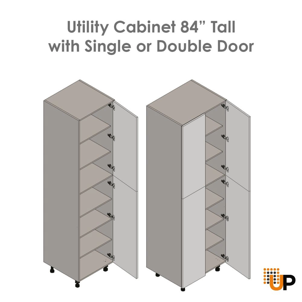 36" x 84" Utility Cabinet-Four Door-with White Gloss door photo#4