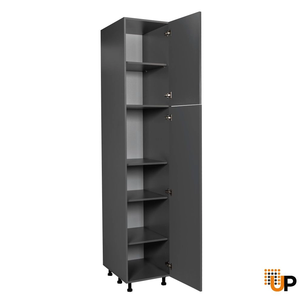 18" x 84" Utility Cabinet-Double Door-with Grey Gloss door photo#2