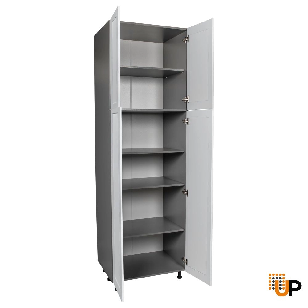 24" x 84" Utility Cabinet-Four Door-with Shaker White Matte door photo#2