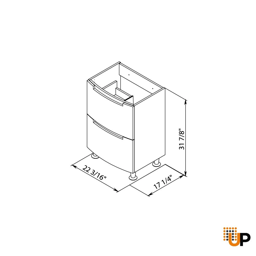 Modern Free Standing Bathroom Vanity with Washbasin | Delux Teak Natural Collection | Non-Toxic Fire-Resistant MDF-22,5" photo#7
