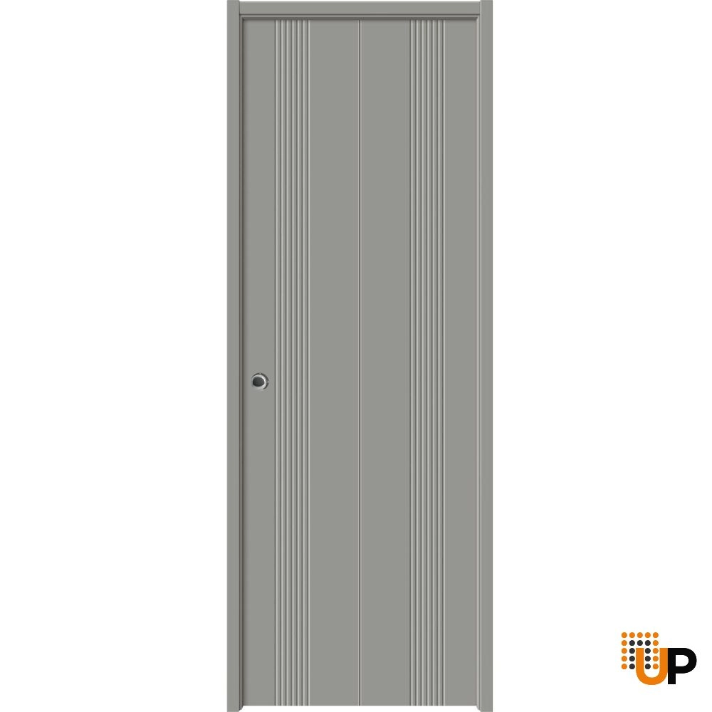2 folding panels solid wood with honeycomb sliding interior bi-fold door | Basic 0111 Grey | 36 x 80 (2* 18x80) photo#1