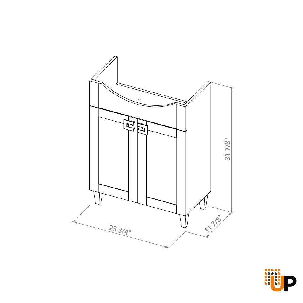 Modern Free standing Bathroom Vanity with Washbasin | Woodmix Gray Matte Collection | Non-Toxic Fire-Resistant MDF photo#7