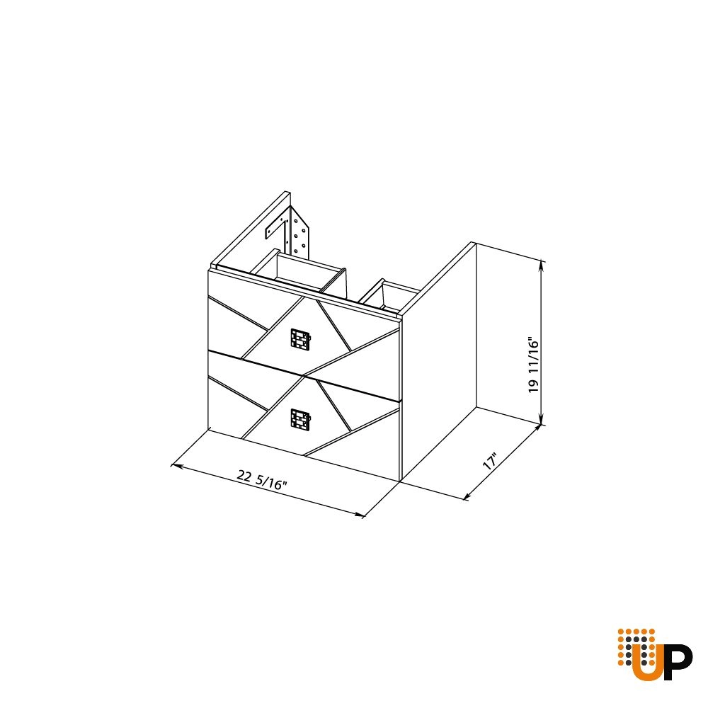 Modern Wall-Mount Bathroom Vanity with Washbasin | Picasso Anthracite Matte  Collection | Non-Toxic Fire-Resistant MDF photo#7