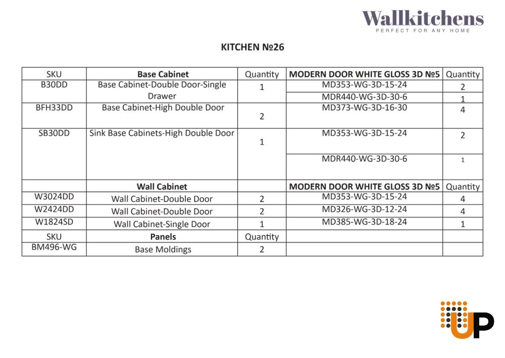 Kitchen Soft Collection White Color 3D Surface Base Size 10Ft Wide photo#7