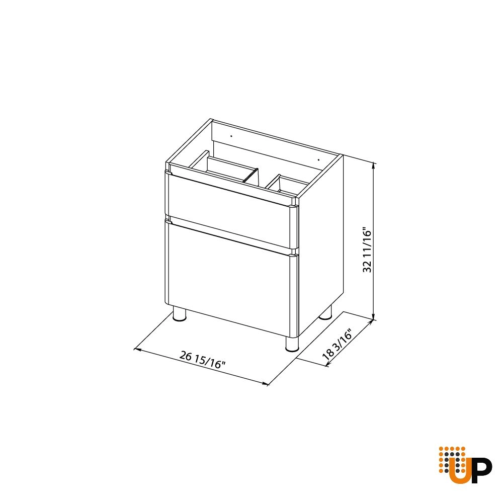 Modern Free Standing Bathroom Vanity with Washbasin | Comfort Teak Natural Collection | Non-Toxic Fire-Resistant MDF-28" photo#7