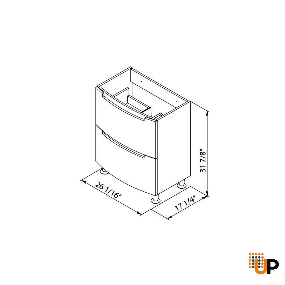 Modern Free standing Bathroom Vanity with Washbasin | Delux Gray Matte Collection | Non-Toxic Fire-Resistant MDF-26,5" photo#7