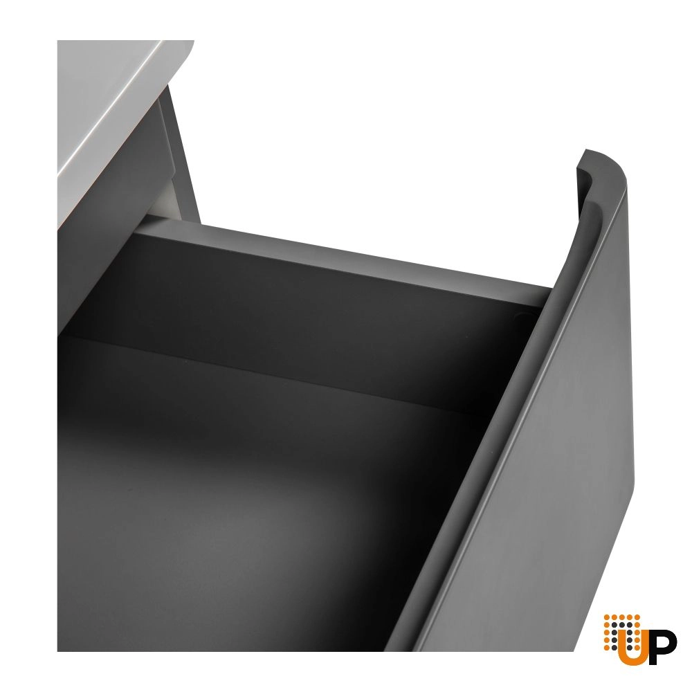 Modern Free Standing Bathroom Vanity with Washbasin | Comfort Gray Matte Collection | Non-Toxic Fire-Resistant MDF-28" photo#4