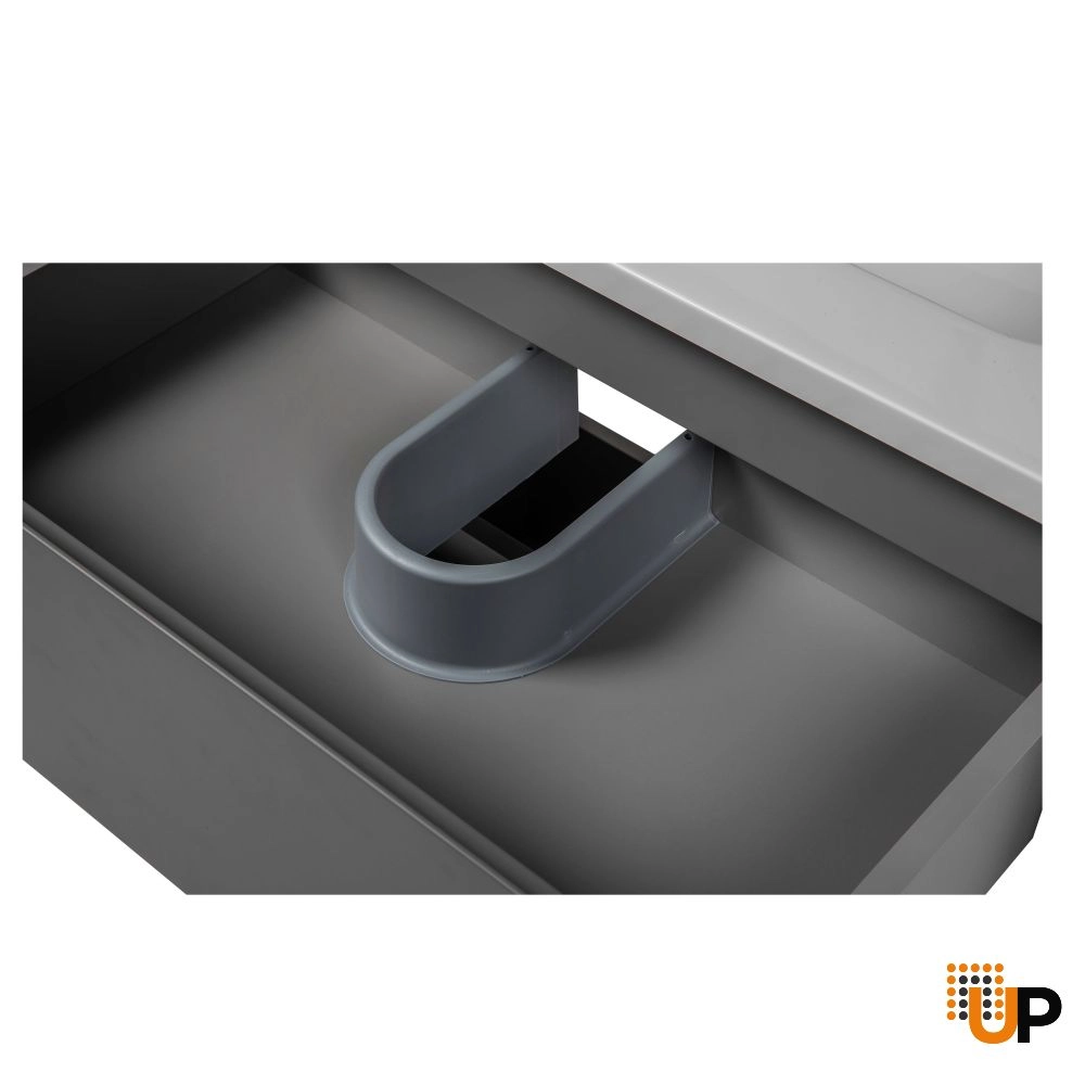 Modern Free Standing Bathroom Vanity with Washbasin | Comfort Gray Matte Collection | Non-Toxic Fire-Resistant MDF-28" photo#6