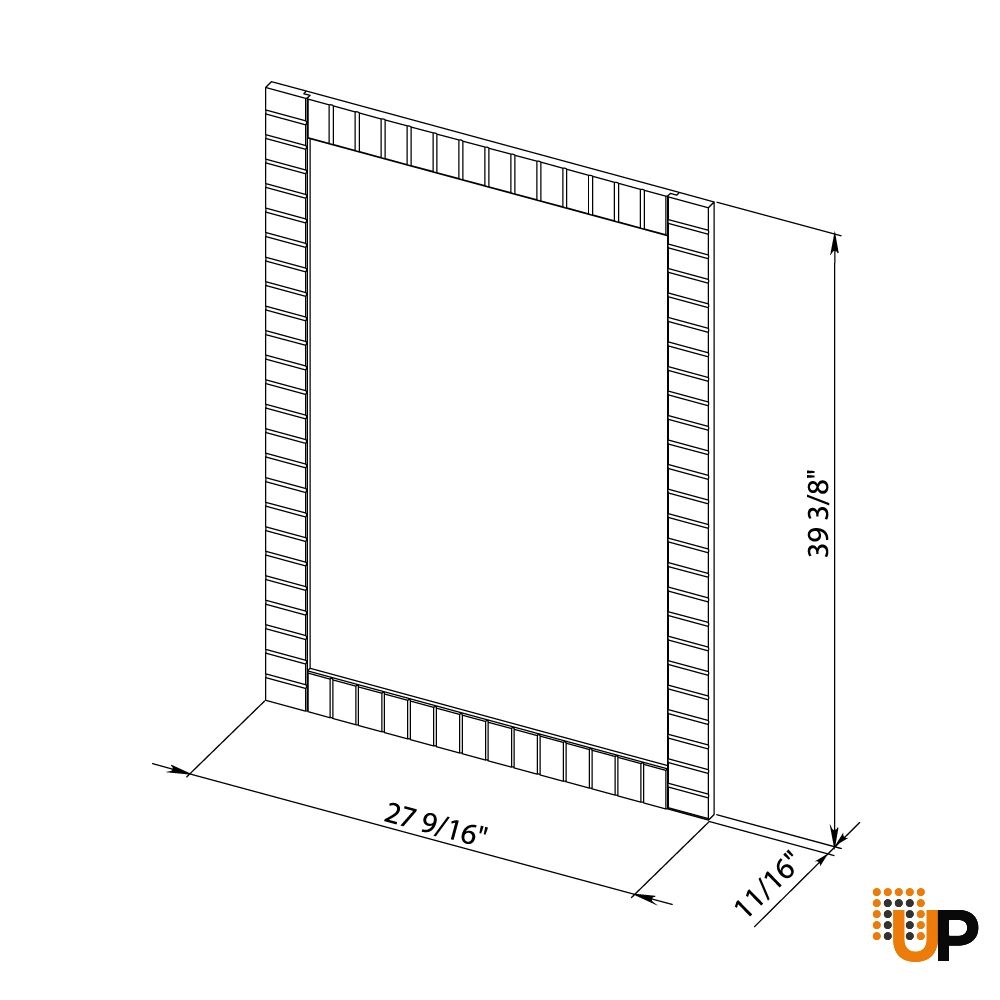 Mirror For Bath Vanity Trevi Collection White Matte - 28" photo#6