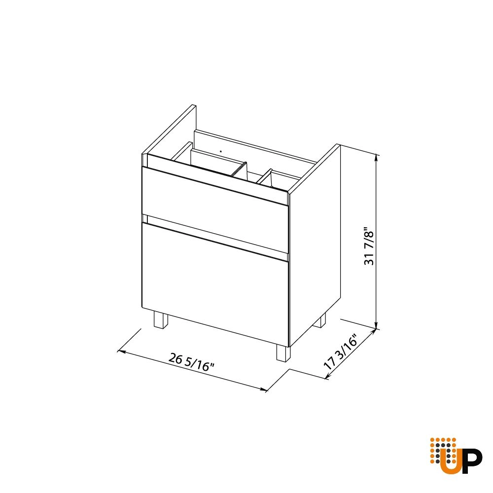 Modern Free standing Bathroom Vanity with Washbasin | Elit Brown Matte Collection | Non-Toxic Fire-Resistant MDF-28" photo#7