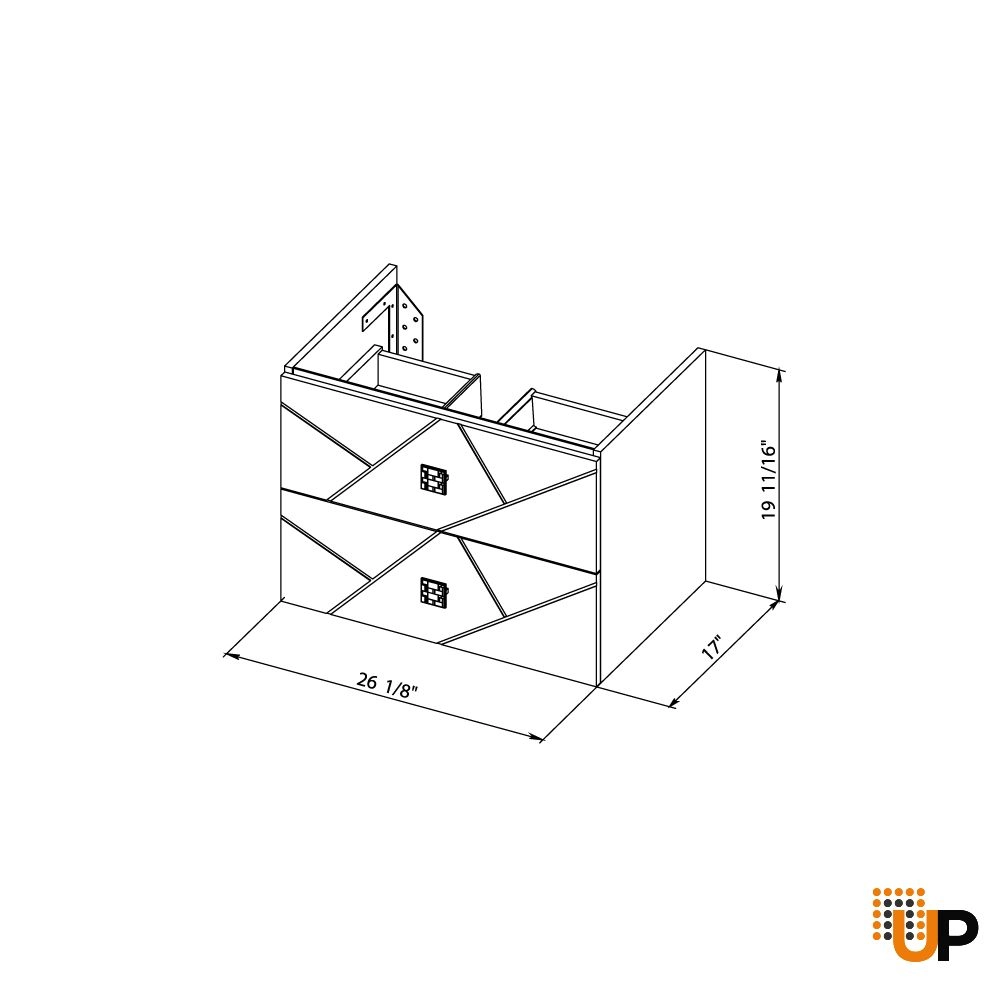 Modern Wall-Mount Bathroom Vanity with Washbasin | Picasso Anthracite Matte  Collection | Non-Toxic Fire-Resistant MDF-28" photo#6