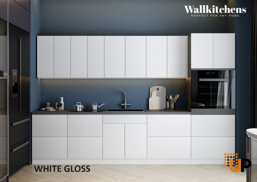 Kitchen Quadro Collection White Color 3D Surface Base Size 11Ft Wide photo#2