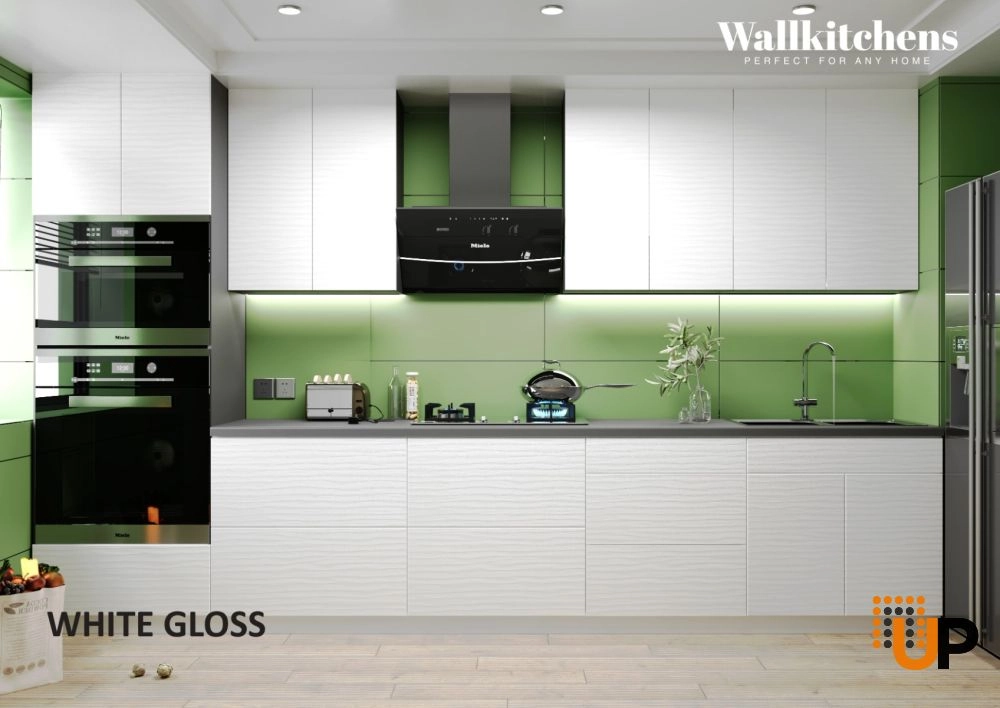 Kitchen Interno Collection White Color 3D Surface Base Size 12Ft Wide photo#2