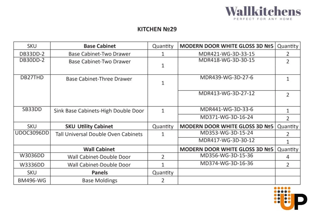 Kitchen Interno Collection White Color 3D Surface Base Size 12Ft Wide photo#7