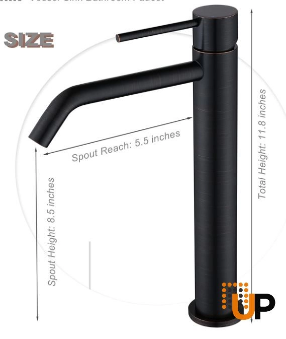Oil Rubbed Bronze Vessel Sink Faucet, Single Handle Bathroom Faucet for Sink 1 Hole, Lavatory Vanity Tap photo#2