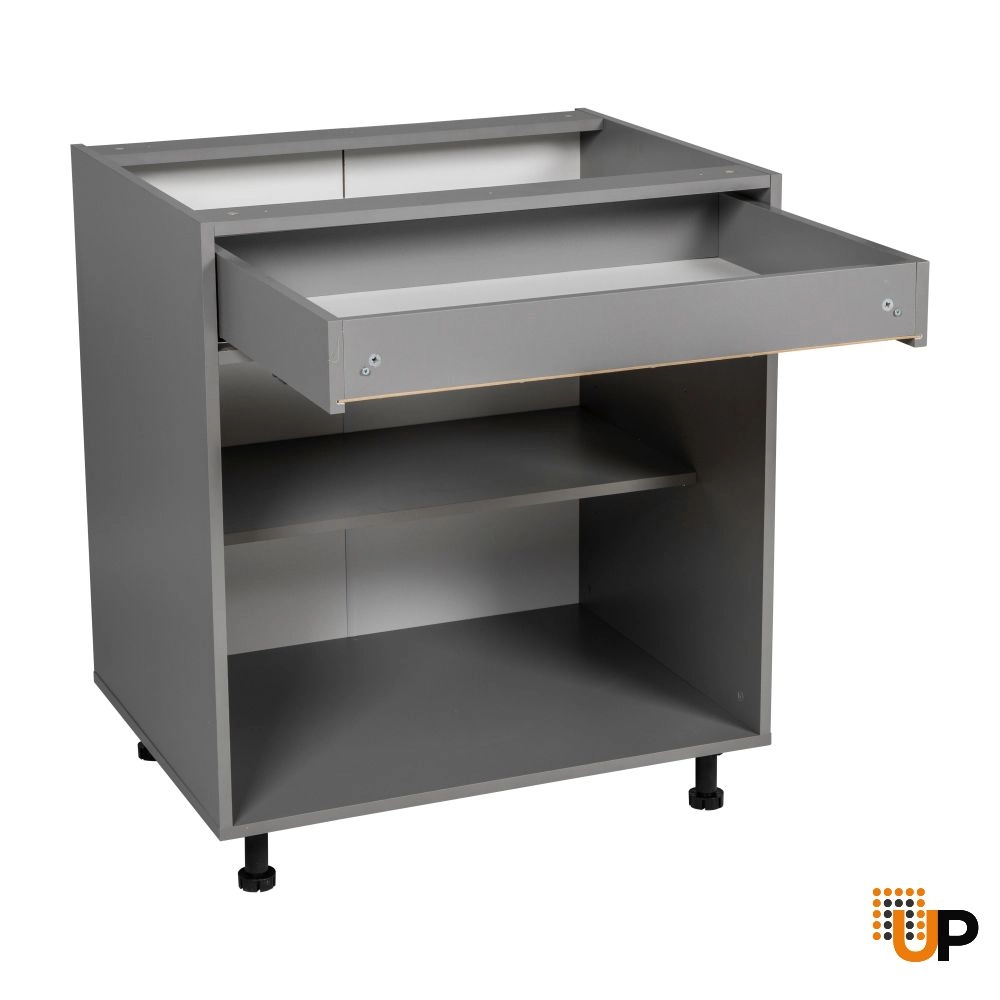 24" Base Cabinet Double Door Single Drawer Grey photo#2