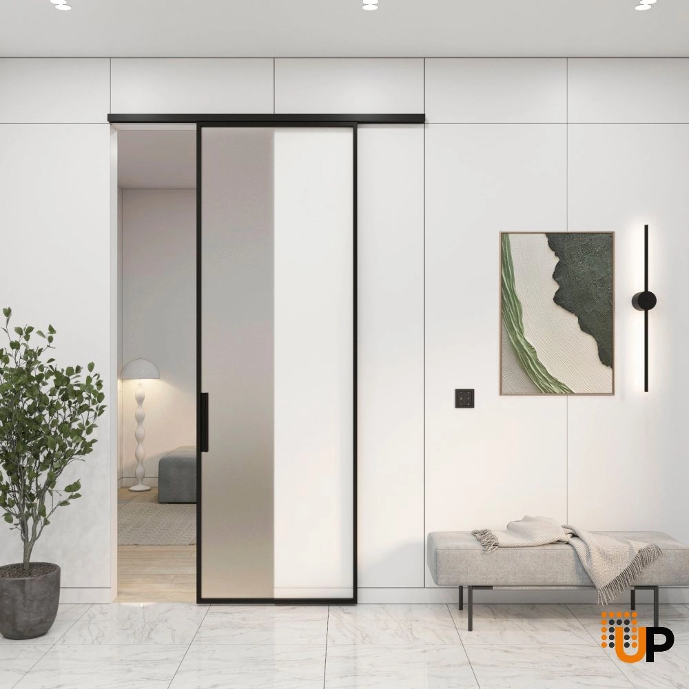 Lumo 1900 interior barn door 24x80 black aluminum Photo #2