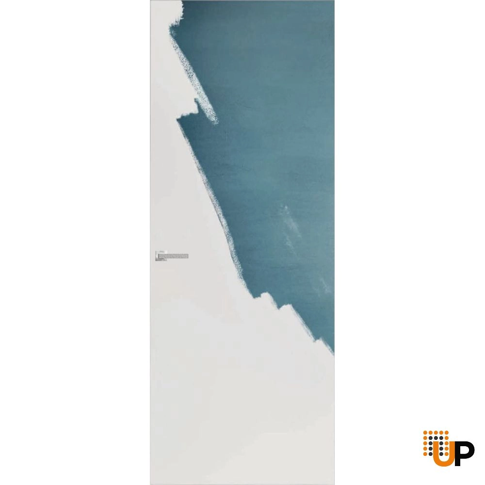 Single solid wood with honeycomb swing modern interior hidden door | Planum 0010 Primed | 18 x 80 photo#2