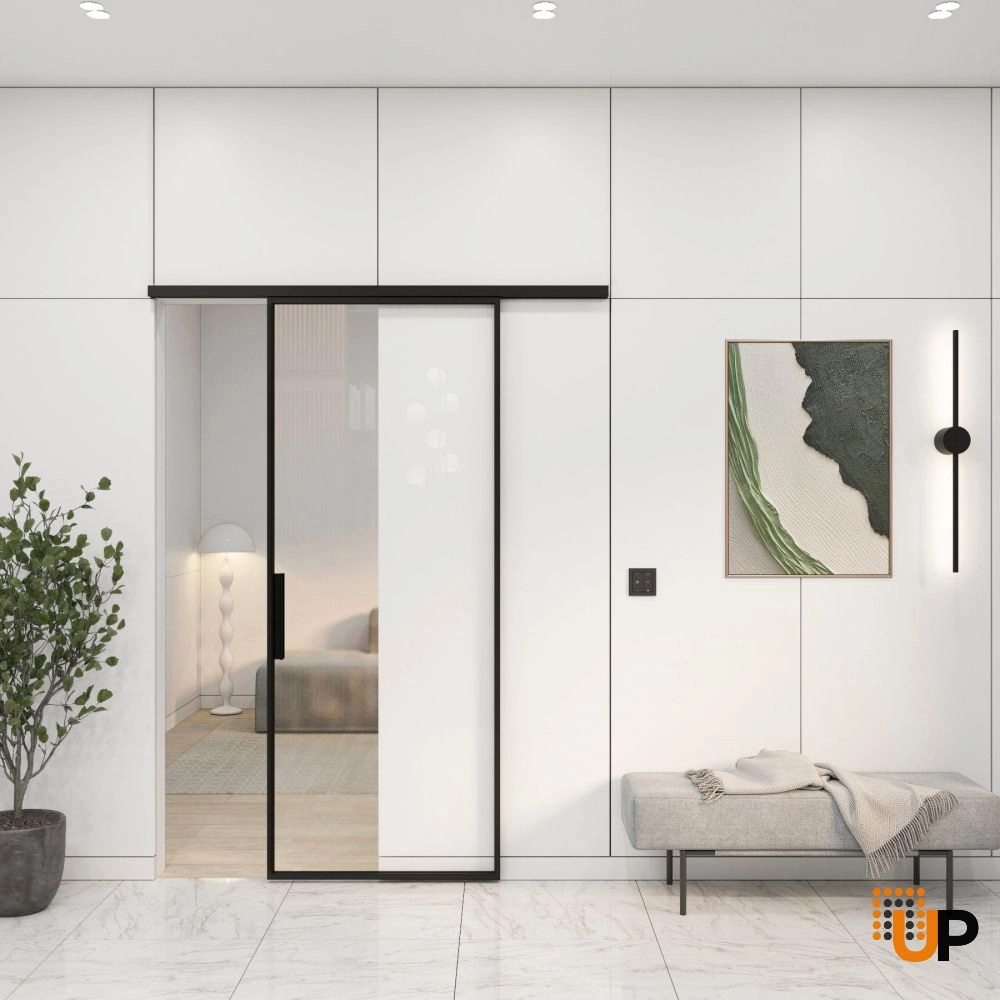 Lumo 1800 interior barn door 24x80 black aluminum Photo #2