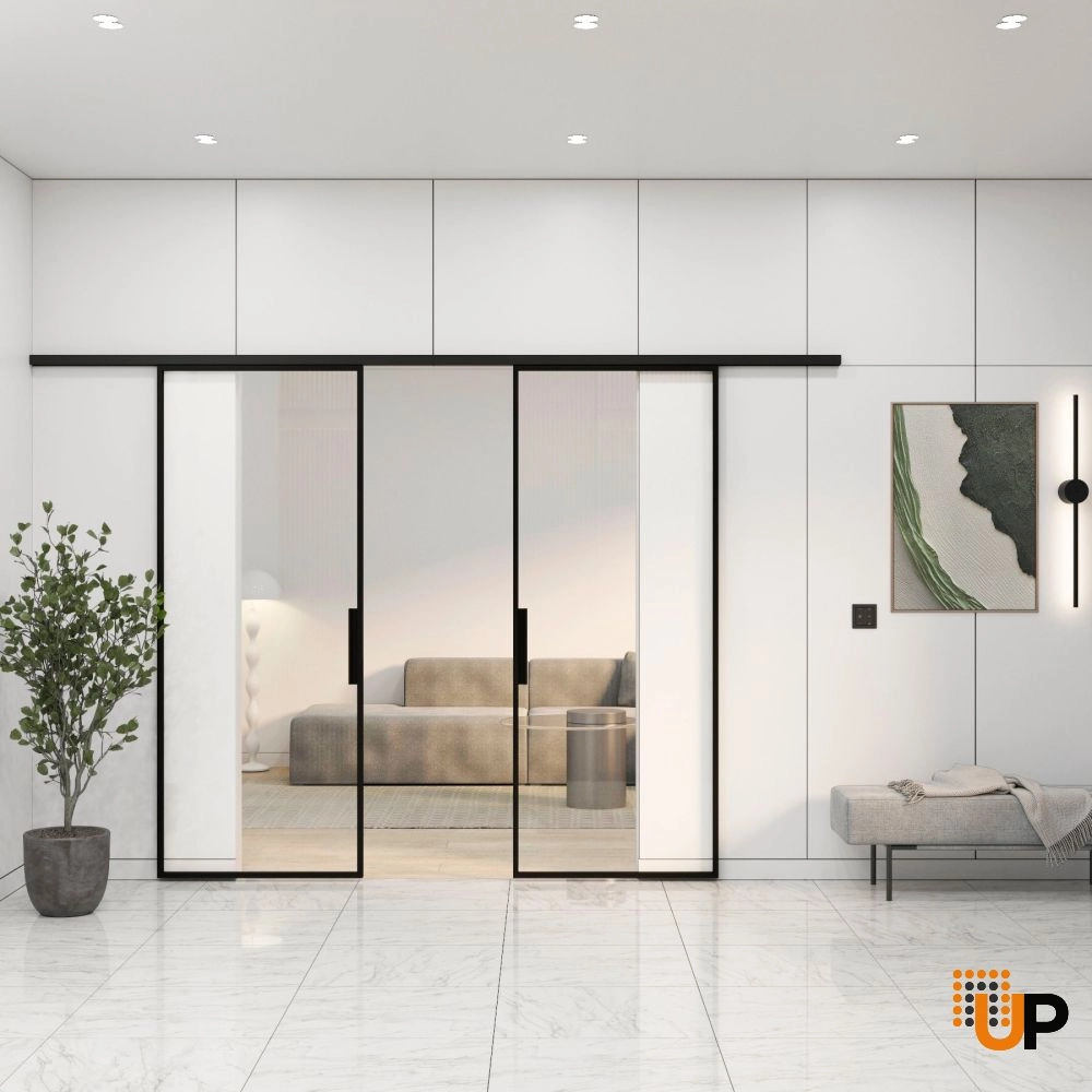 Lumo 1800 interior barn double door 48x80 (2* 24x80) black aluminum Photo #2