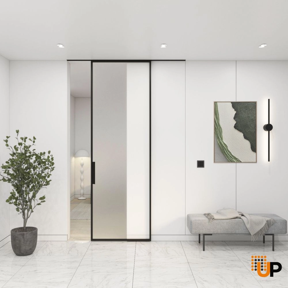 Lumo 1900 interior hidden barn door 32x80 black aluminum Photo #2