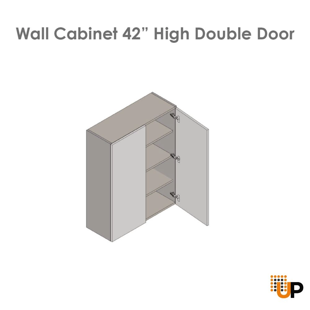 24" x 42" Wall Cabinet-Double Door-Grey photo#3