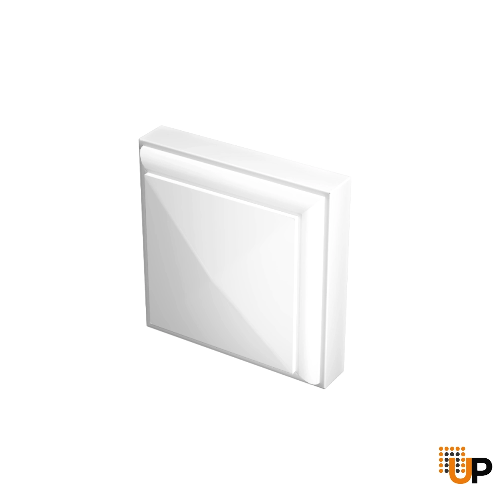 Fluted Trims with Square Rosettes for Interior Doors, Painted White, Up to 84x84” Doors photo#2
