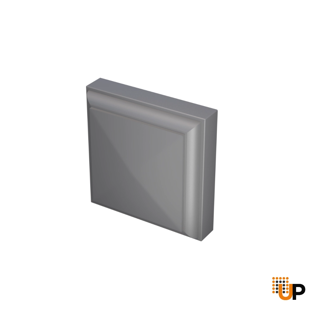Fluted Trims with Square Rosettes for Interior Doors, Painted Grey, Up to 84x84” Doors photo#2