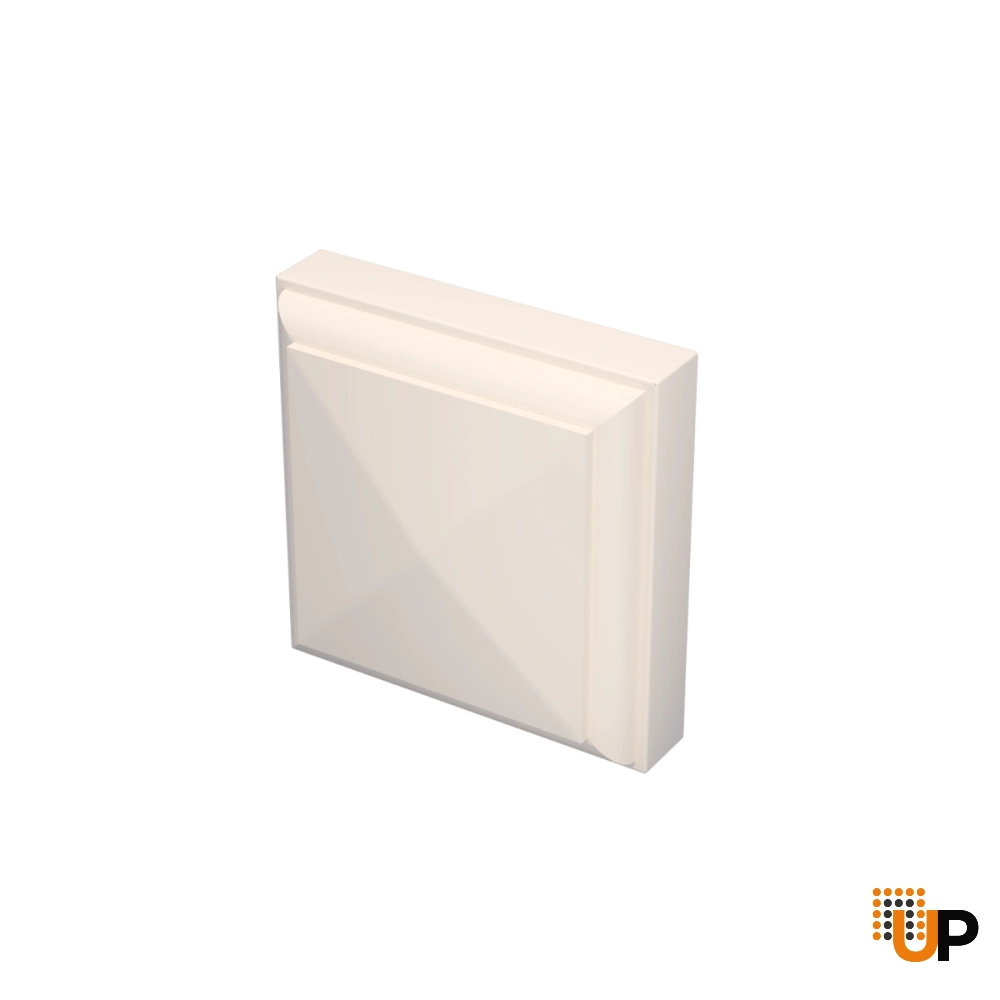 Fluted Trims with Square Rosettes for Interior Doors, Painted Creamy, Up to 84x84” Doors photo#2