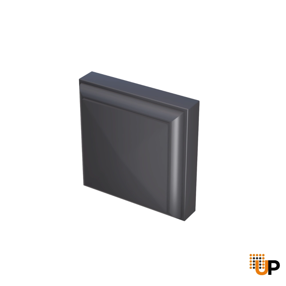 Fluted Trims with Square Rosettes for Interior Doors, Painted Black, Up to 84x84” Doors photo#2
