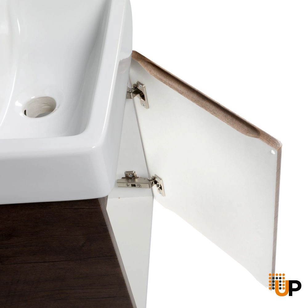 Modern Wall-Mounted Bathroom MINI-Vanity with Washbasin | Comfort Rosewood Collection | Non-Toxic Fire-Resistant MDF photo#5